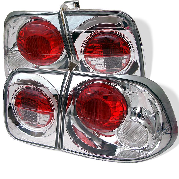 Spyder 4Dr Altezza Chrome Tail Lights Honda Civic 96-98