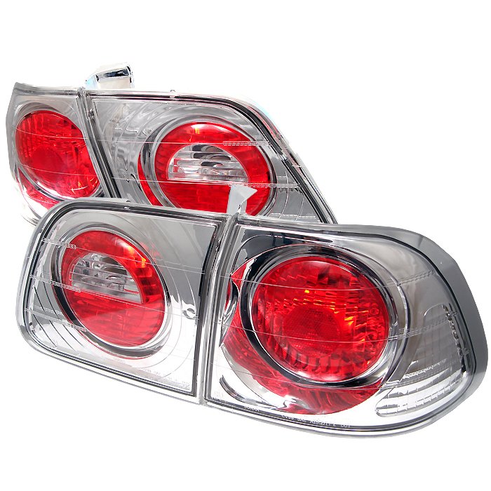 Spyder 4Dr Altezza Chrome Tail Lights Honda Civic 99-00