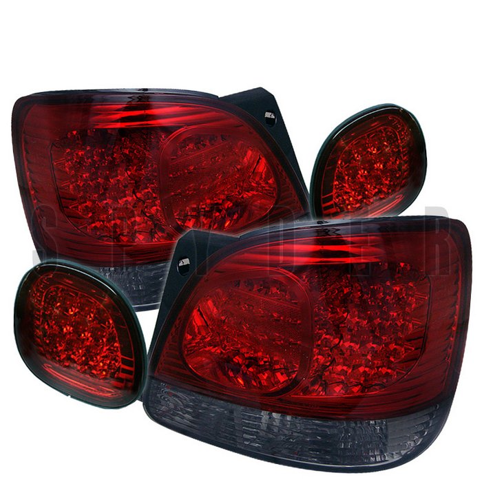 Spyder LED Red/Clear Tail Lights Lexus GS 300 400 98-05