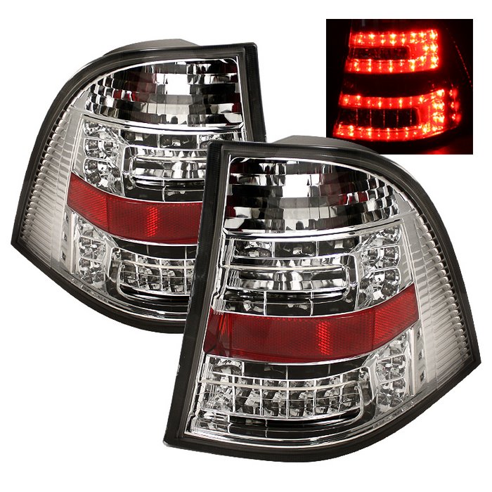 Spyder LED Chrome Tail Lights Mercedes Benz W163 Ml 98-05