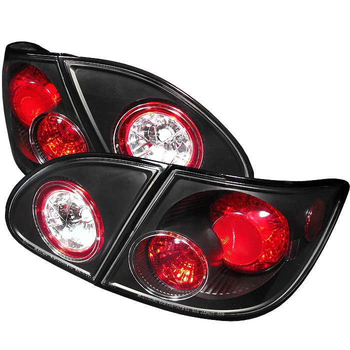 Spyder Altezza Black Tail Lights Toyota Corolla 03-06