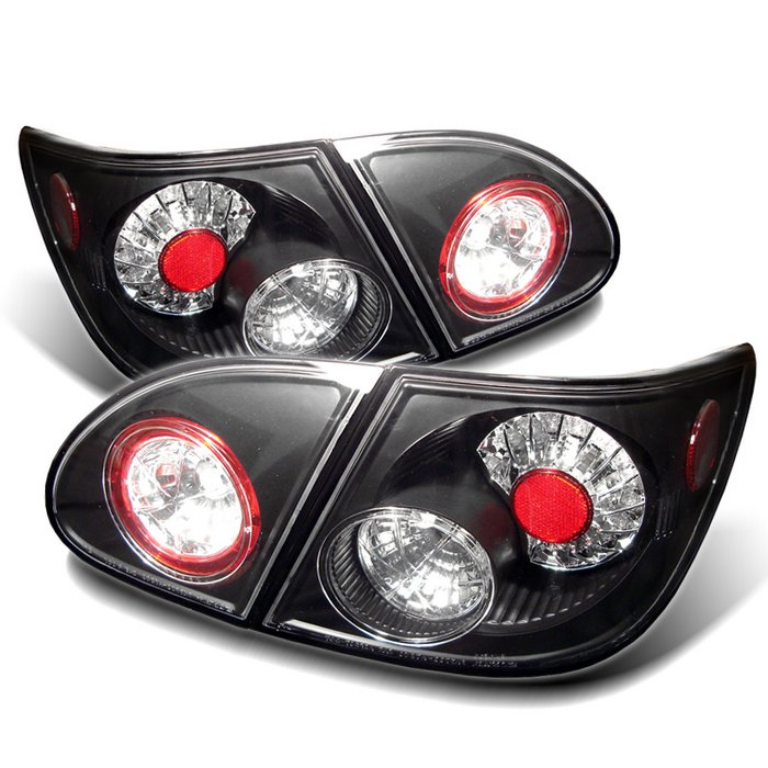 Spyder LED Black Tail Lights Toyota Corolla 03-06