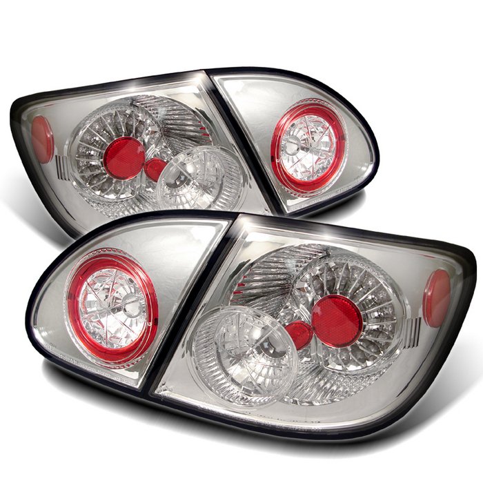 Spyder LED Chrome Tail Lights Toyota Corolla 03-06