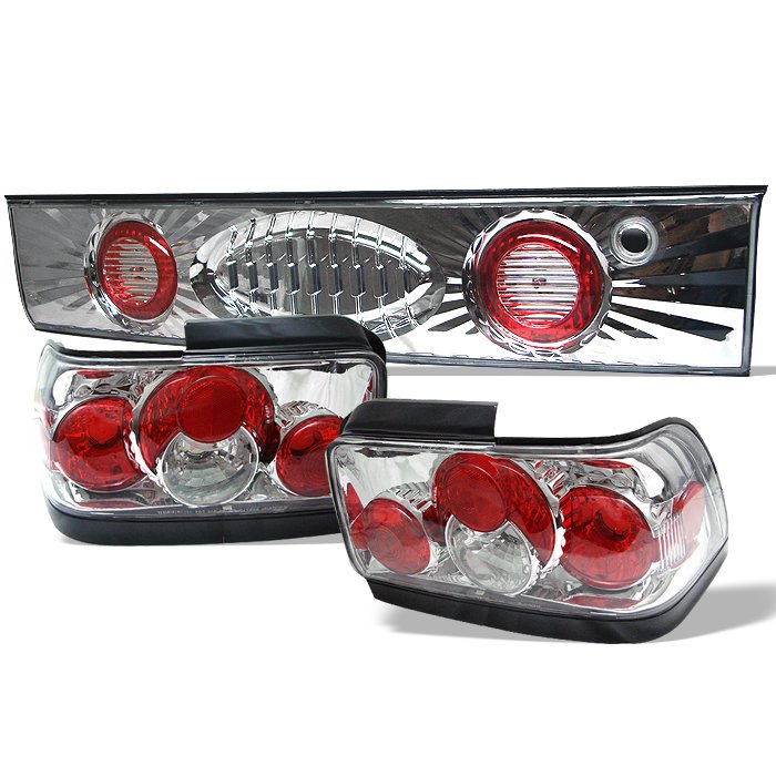 Spyder Altezza Chrome Tail Lights Toyota Corolla 93-95