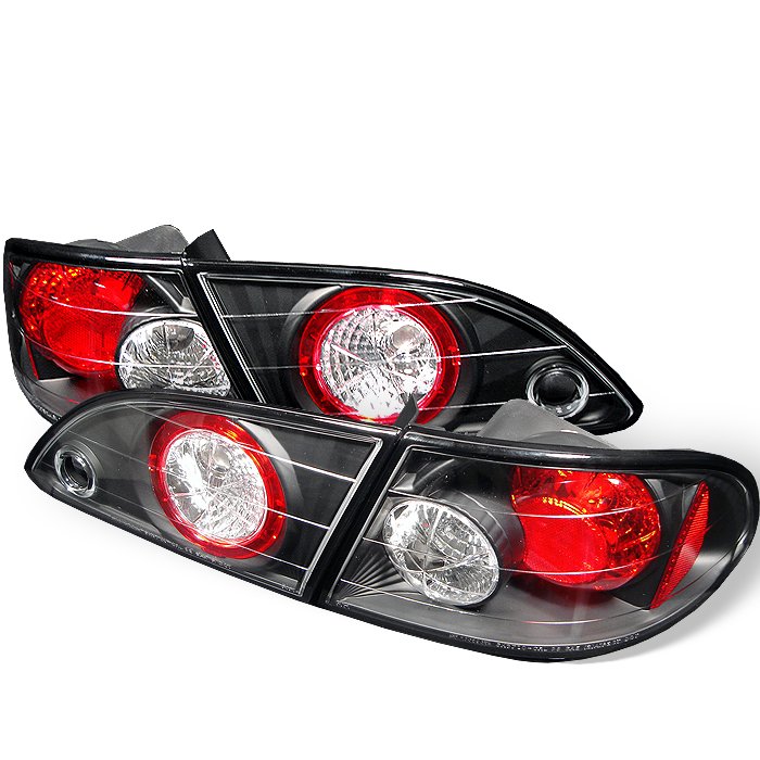 Spyder Altezza Black Tail Lights Toyota Corolla 98-02