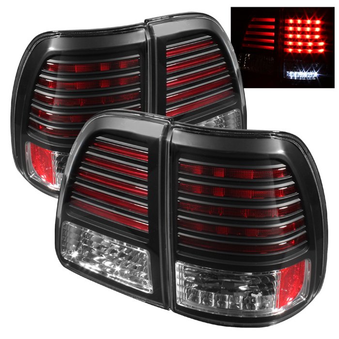 Spyder LED Black Tail Lights Toyota Land Cruiser 98-05