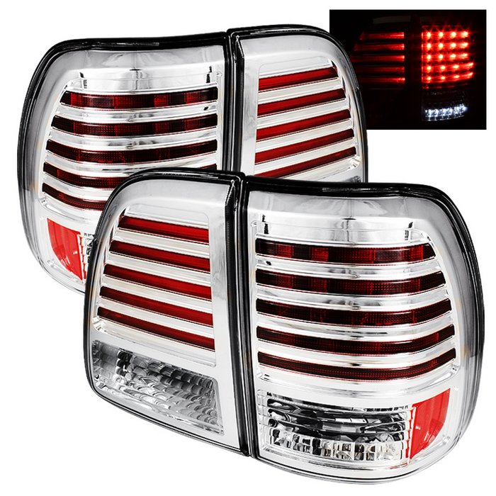 Spyder LED Chrome Tail Lights Toyota Land Cruiser 98-05