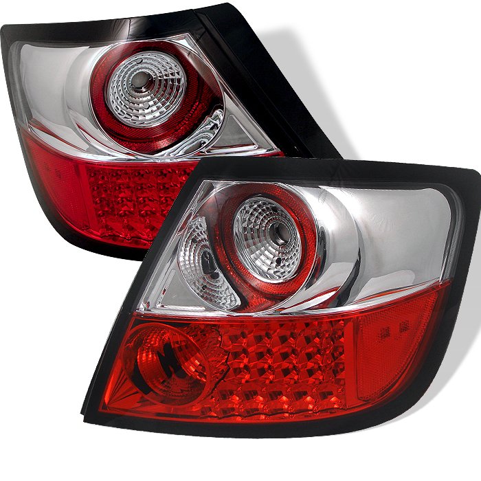 Spyder LED Red/Clear Tail Lights Scion Tc 05-10