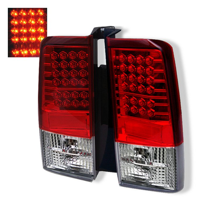 Spyder LED Red/Clear Tail Lights Scion Xb 03-06