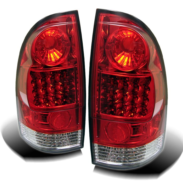 Spyder LED Red/Clear Tail Lights Toyota Tacoma 05-07