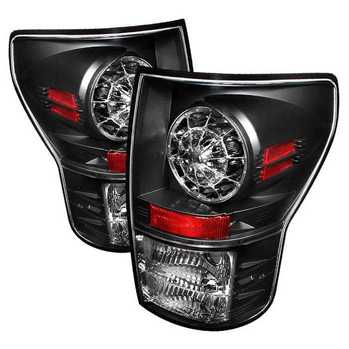 Spyder LED Black Tail Lights Toyota Tundra 07-09