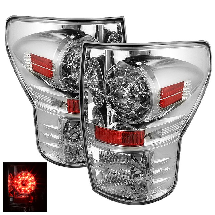 Spyder LED Chrome Tail Lights Toyota Tundra 07-09