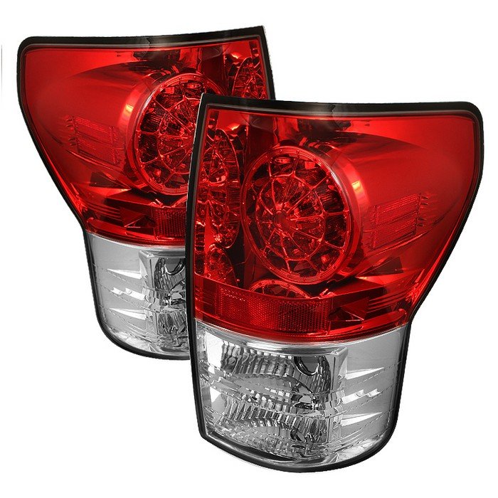 Spyder LED Red/Clear Tail Lights Toyota Tundra 07-09