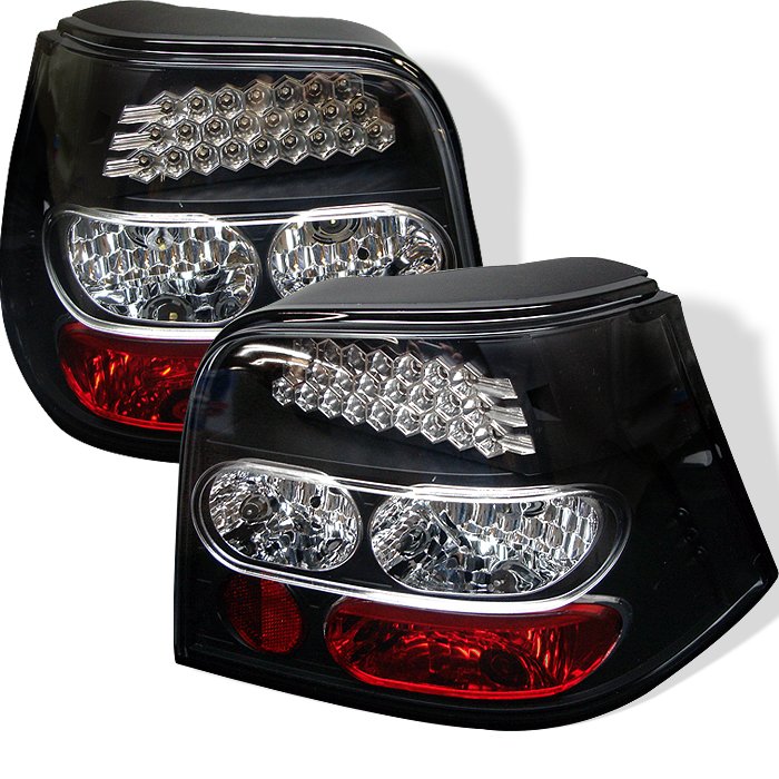 Spyder ED Black Tail Lights Volkswagen Golf 99-04