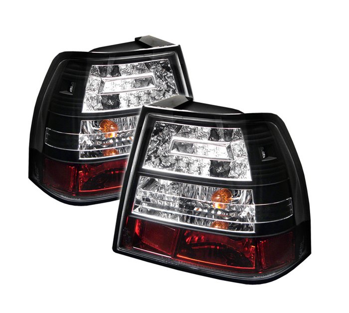 Spyder LED Black Tail Lights Volkswagen Jetta 99-04