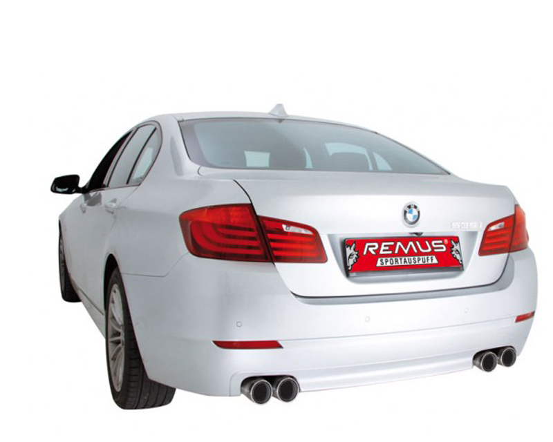 REMUS Street Racing Quad Tip Rear Muffler BMW 535i F10 3.0L 10+