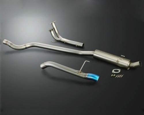 Js Racing Titanium Catless Exhaust FX70 RR blue Acura RSX 02-06
