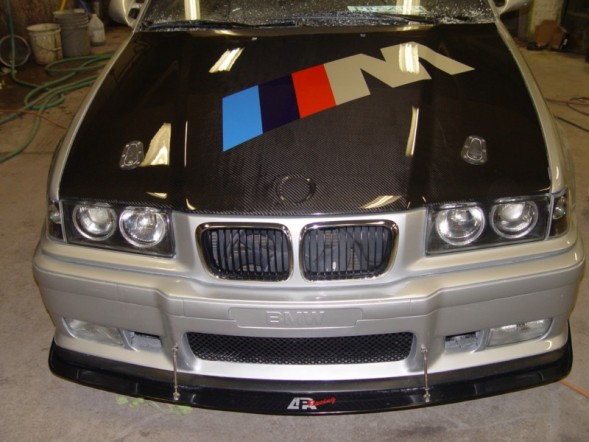 APR Performance Front Carbon Fiber Wind Splitter With Rods for BMW E36 M3 1992-99