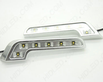 LED Daytime Running Light HID Kit L-Shaped w/6 LEDs
