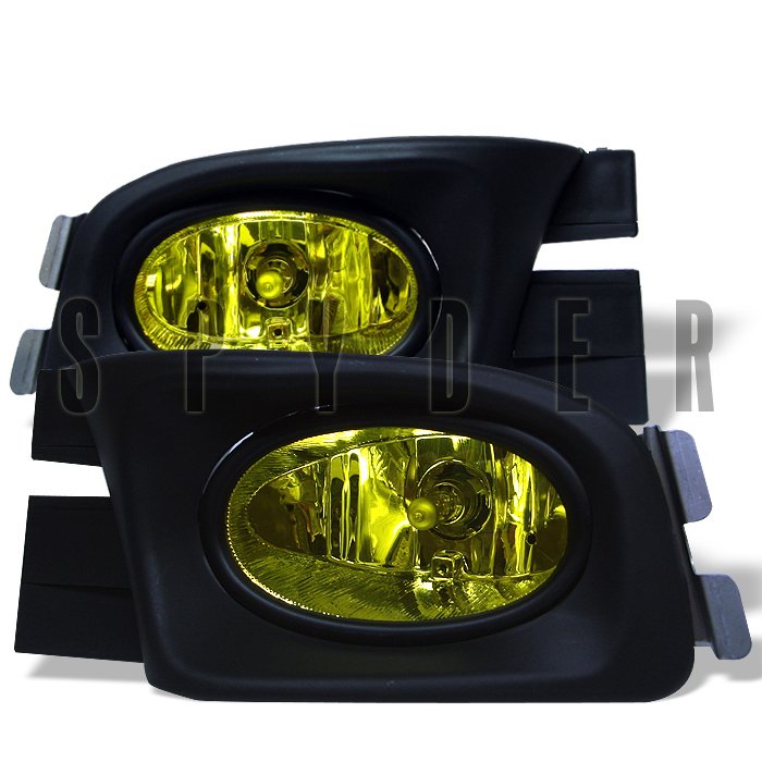 Spyder 4Dr Oem Yellow Fog Lights Honda Accord 03-05