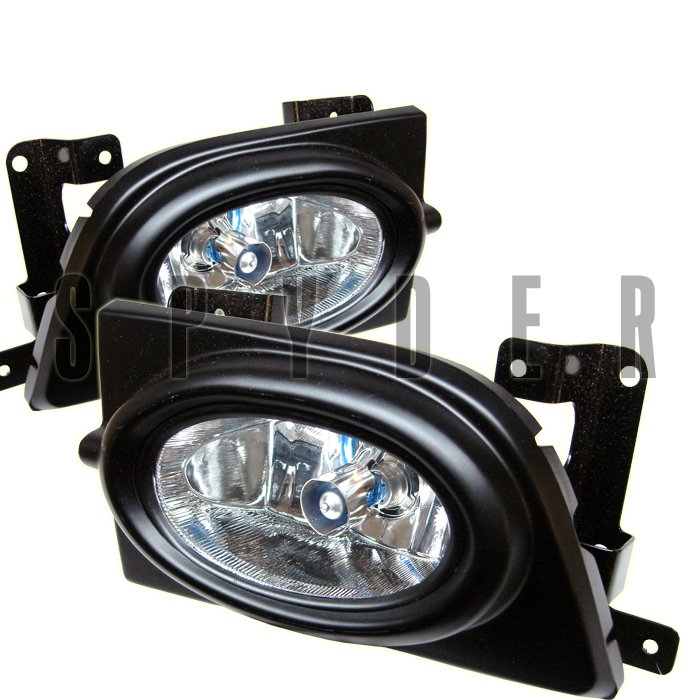 Spyder 4Dr Oem Clear Fog Lights Honda Civic 06-07