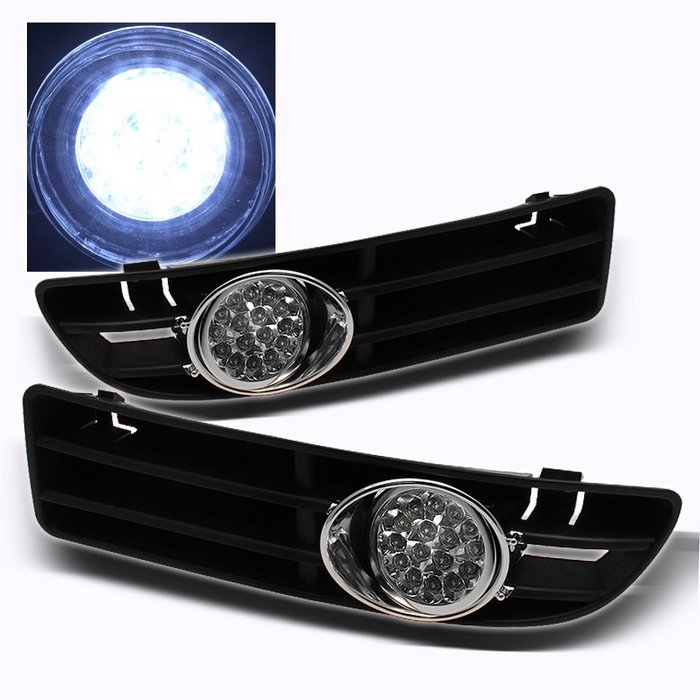 Spyder CHROME LED FOG LIGHTS VOLKSWAGEN JETTA 99-05