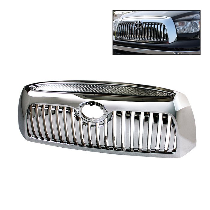 Spyder Front Grille 1Pcs Chrome Toyota Tundra 07-09