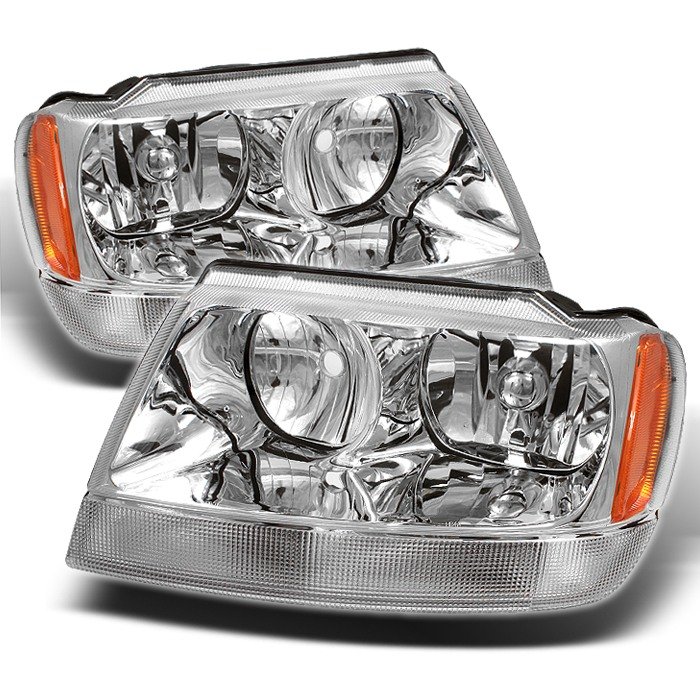 Spyder Amber HeadLights Chrome Jeep Grand Cherokee 99-03