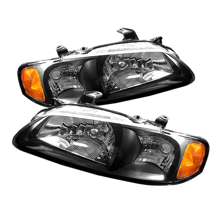 Spyder Black Crystal HeadLights Nissan Sentra 00-03