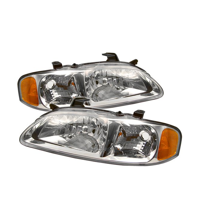 Spyder Chrome Crystal HeadLights Nissan Sentra 00-03