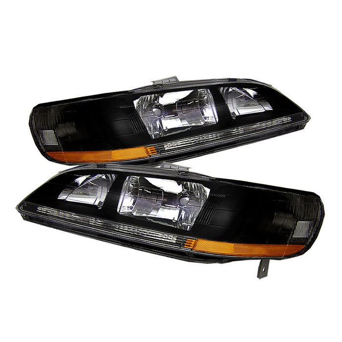 Spyder Black Crystal HeadLights Honda Accord 98-02