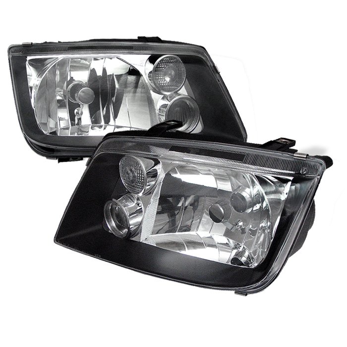 Spyder Black Crystal HeadLights Volkswagen Jetta 99-05