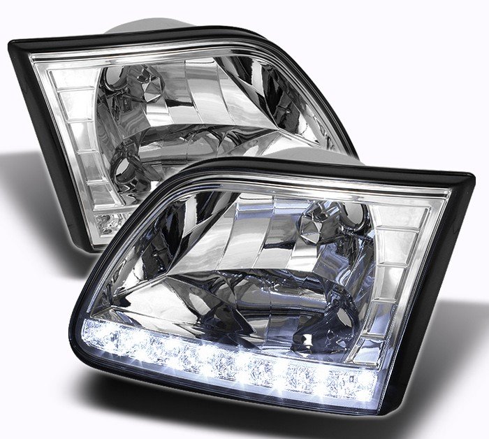 Spyder Chrome Crystal HeadLights Ford F150 97-03 Expedition 97-03