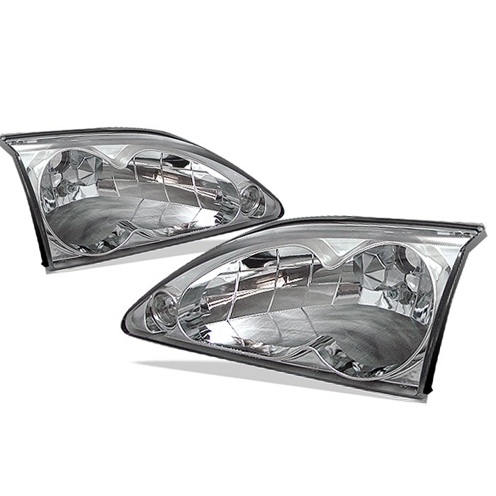 Spyder Chrome Crystal HeadLights Ford Mustang 94-98