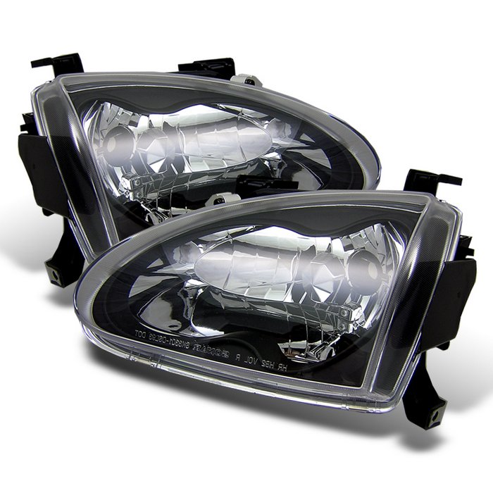 Spyder Black Crystal HeadLights Honda Del Sol 93-97