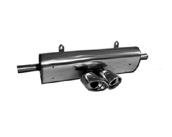 Hofele Stainless Dual Oval Tip Sport Muffler Porsche Boxster 2.5L 96-04