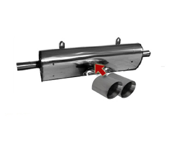 Hofele Stainless Dual Shifted Tip Sport Muffler Porsche Boxster 2.7L / 3.2L 96-04
