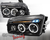 SpecD Black Halo LED Projector Headlights Dodge Charger 05-10