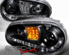 SpecD V2 Black R8 LED Projector Headlights Volkswagen Golf 99-05