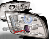 SpecD Chrome LED Halo Projector Headlights Ford Mustang 05-09