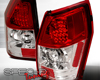 SpecD V2 Red/Clear LED Tail Lights Dodge Magnum 05-08