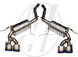 Meisterschaft Titanium GT Racing Exhaust 4x120x80mm Tips Mercedes-Benz ML63 AMG 6.3L 07-11