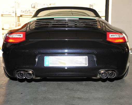 Eisenmann Rear Dual Performance Muffler Quad Tips Porsche 997.2 09-11
