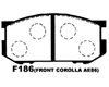 Project Mu B-Spec Front Brake Pad Toyota Corolla AE86 84-87