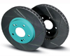 Project Mu SCR Rear Slotted Rotors Infiniti G35 Coupe Brembo 03-06