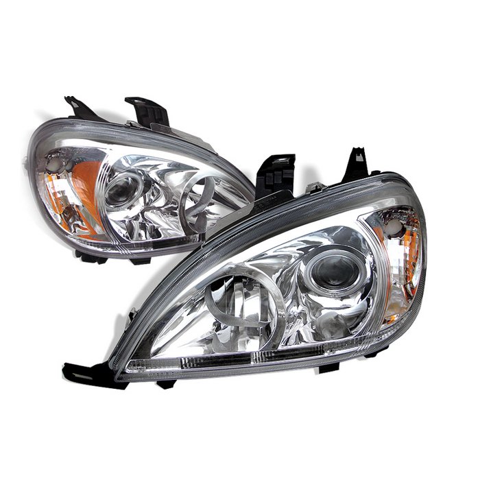 Spyder Amber Chrome Projector HeadLights Mercedes M-Class W163 98-03