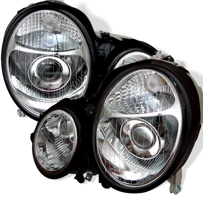 Spyder Chrome Projector HeadLights Mercedes E-Class W210 00-02