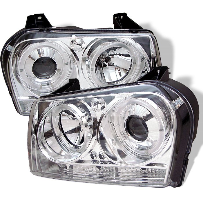 Spyder Halo LED Chrome Projector HeadLights Chrysler 300 05-09