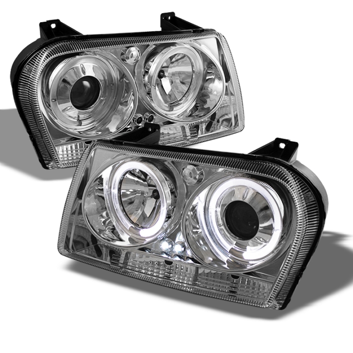 Spyder Halo LED Chrome Projector HeadLights Chrysler 300 09-10