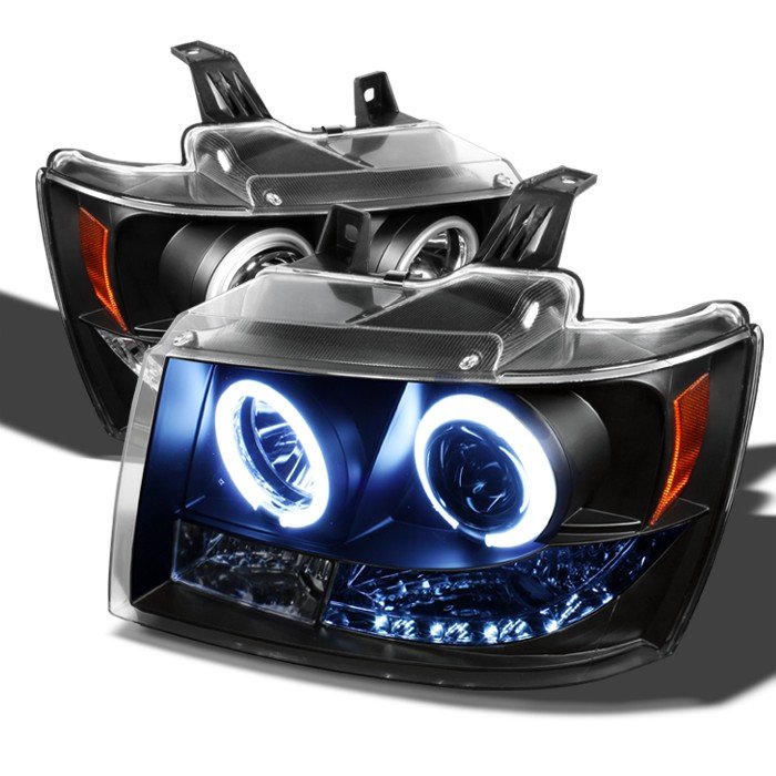 Spyder CCFL LED Black Projector HeadLights Chevrolet Avalanche 07-09